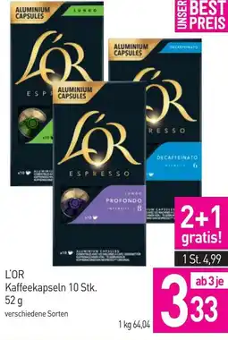 Sutterlüty L'OR Kaffeekapseln Angebot