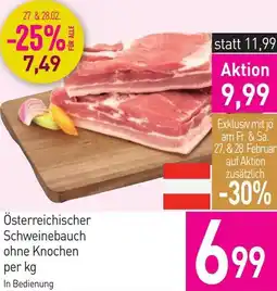 Sutterlüty Österreichischer Schweinebauch ohne Knochen Angebot