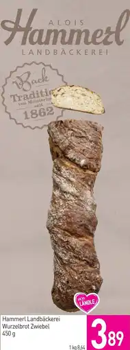 Sutterlüty Hammerl Landbäckerei Wurzelbrot Zwiebel Angebot