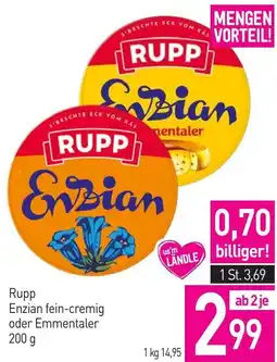 Sutterlüty Rupp Enzian fein-cremig oder Emmentaler Angebot