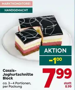 Billa Cassis Joghurtschnitte Block Angebot
