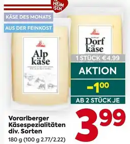 Billa Vorarlberger Käsespezialitäten Angebot