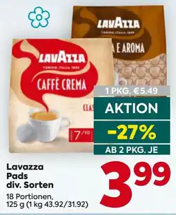 Billa Lavazza Pads Angebot