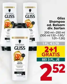Billa Gliss Shampoo Angebot