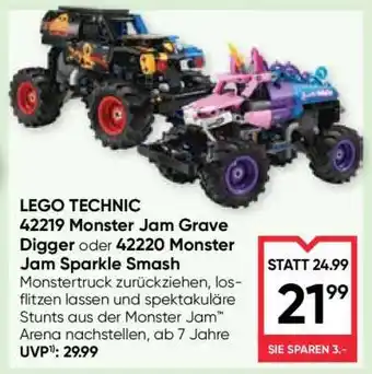 LEGO TECHNIC 42219 Monster Jam Grave Digger oder 42220 Monster Jam Sparkle Smash
