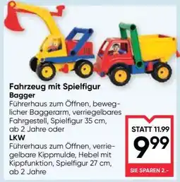 Maximarkt Fahrzeug mit Spielfigur Bagger Angebot