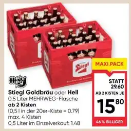Maximarkt Stiegl Goldbräu oder Hell Angebot