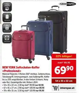 Interspar NEW YORK Softschalen-Koffer Professional Angebot