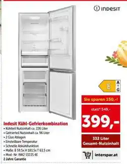 Interspar Indesit Kühl-Gefrierkombination Angebot