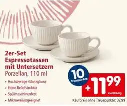 Interspar 2er Set Espressotassen mit Untersetzern Angebot