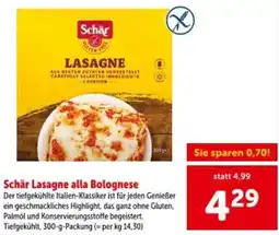 Interspar Schär Lasagne alla Bolognese Angebot