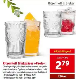Interspar Ritzenhoff Trinkgläser Paolo Angebot