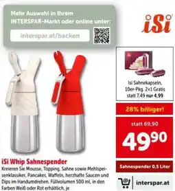 Interspar iSi Whip Sahnespender Angebot