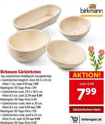 Interspar Birkmann Gärkörbchen Angebot