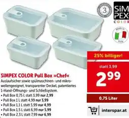 Interspar Simpex color pull box chef Angebot