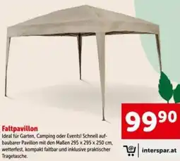 Interspar Faltpavillon Angebot