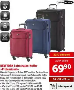 Interspar NEW YORK Softschalen-Koffer Angebot