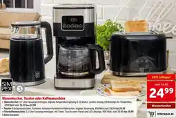 Interspar Wasserkocher, Toaster oder Kaffeemaschine Angebot