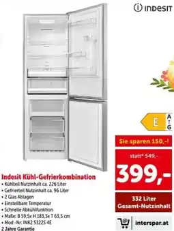 Interspar Indesit Kühl-Gefrierkombination Angebot