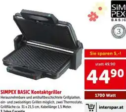 Interspar Simpex basic kontaktgriller Angebot