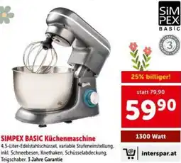 Interspar Simpex basic küchenmaschine Angebot
