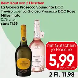 Spar La Gioiosa Prosecco Spumante DOC Treviso oder La Gioiosa Prosecco DOC Rose Millesimato Angebot