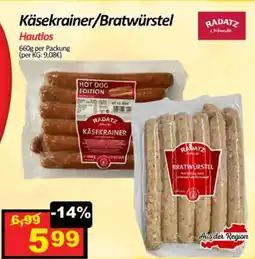 Wurstico Käsekrainer/Bratwürstel Hautlos Angebot