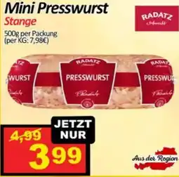 Wurstico Mini Presswurst Stange Angebot