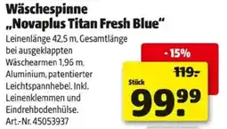 Hagebau Wäschespinne Novaplus Titan Fresh Blue Angebot