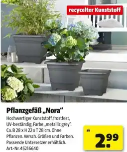 Hagebau Pflanzgefäß Nora Angebot
