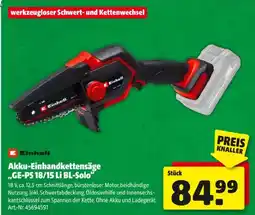 Hagebau Akku Einhandkettensäge Angebot