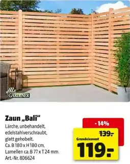 Hagebau Zaun Bali Angebot
