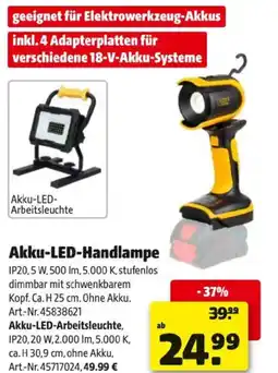 Hagebau Akku LED Handlampe Angebot