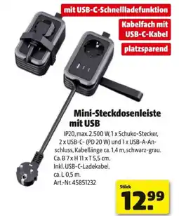Hagebau Mini-steckdosenleiste mit usb Angebot