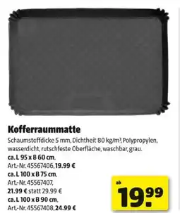 Hagebau Kofferraummatte Angebot