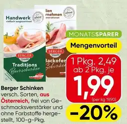Spar Berger Schinken Angebot