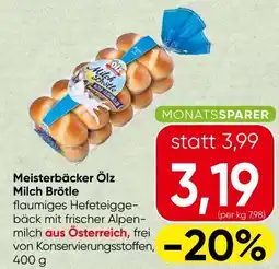 Spar Meisterbäcker Ölz Milch Brötle Angebot