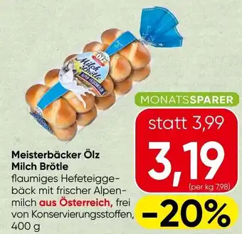 Spar Meisterbäcker Ölz Milch Brötle Angebot