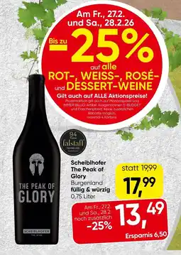 Spar Scheiblhofer The Peak of Glory Angebot