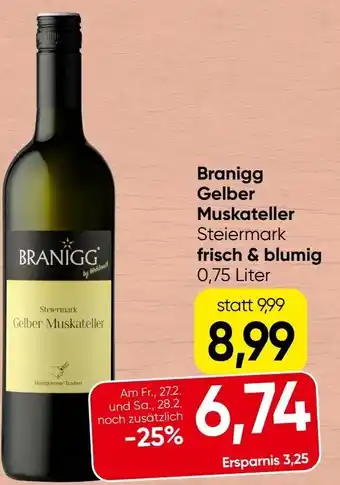 Spar Branigg Gelber Muskateller Angebot