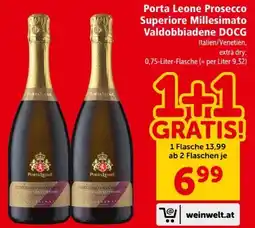 Interspar Porta Leone Prosecco Superiore Millesimato Valdobbiadene Angebot