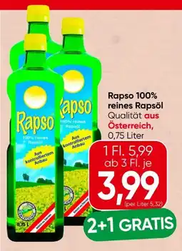 Spar Rapso Reines Rapsöl Angebot