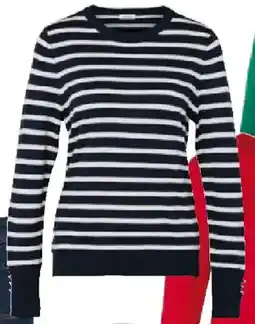 Tchibo Eduscho Feinstrickpullover dunkelblau weiß gestreift Angebot