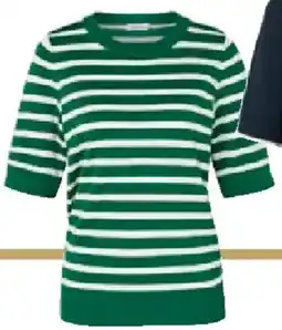 Tchibo Eduscho Feinstrickpullover grün weiß gestreift Angebot