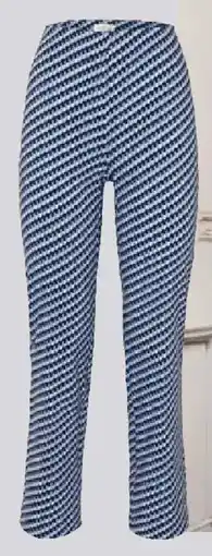 Tchibo Eduscho Stretchhose blau weißer Alloverprint Angebot