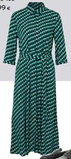 Tchibo Eduscho Bedrucktes Hemdblusenkleid dunkelblau grün weiß Angebot