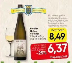 Spar Hiedler Grüner Veltliner Angebot