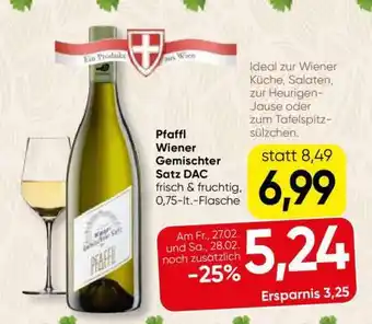 Spar Pfaffl Wiener Gemischter Satz DAC Angebot