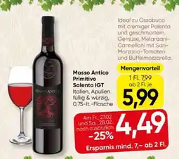 Spar Masso Antico Primitivo Salento IGT Angebot