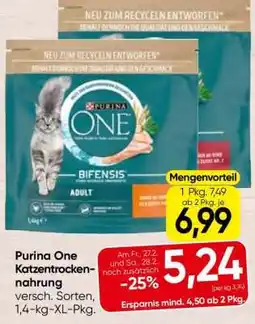 Spar Purina One Katzentrocken-nahrung Angebot